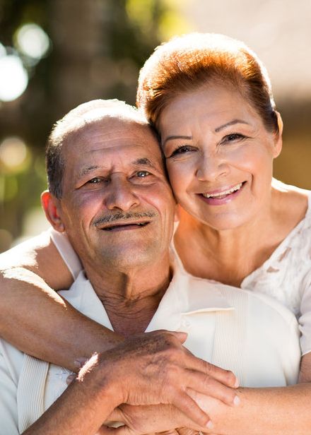 Elderly male and female couple